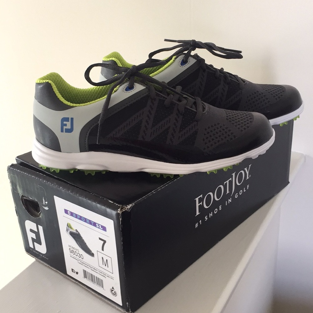Womens Golf Shoe Footjoy FJ Sport SL Black/Green